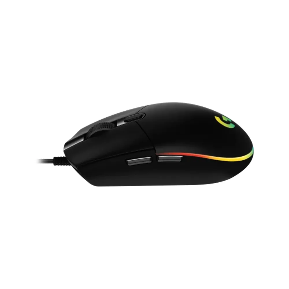 Logitech G102 Light Sync Wired Gaming Mouse, Customizable RGB Lighting, 6 Programmable Button, 8K DPI,16.8m Color, Light Weight - Black