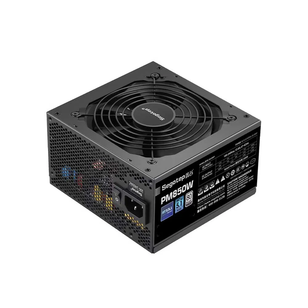 Segotep 80 Plus Platinum Modular Pm850W ATX 3.1 Computer Power Supply - Black