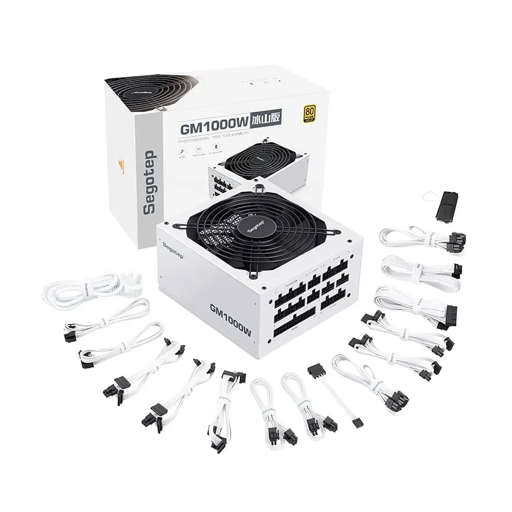 Segotep GM1000W Power Supply 1000W, PCIe 5.0 & ATX 3.0 Full