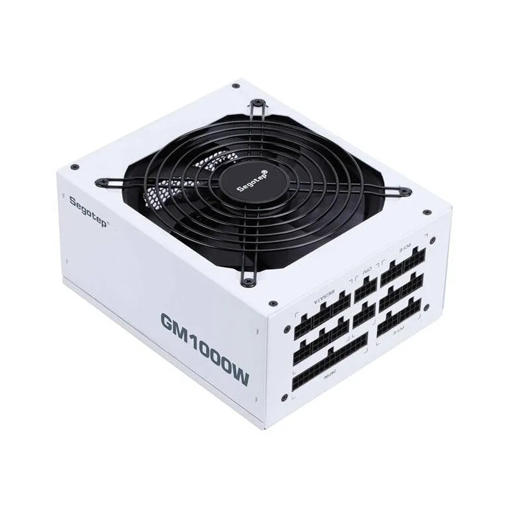 Segotep GM1000W Power Supply 1000W, PCIe 5.0 & ATX 3.0 Full Modular 80 Plus Gold Certified Gaming PSU - White