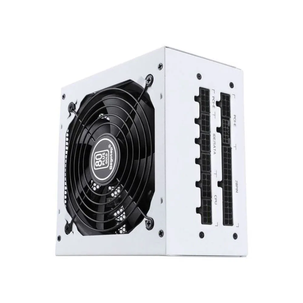 Segotep GM850W Power Supply 850W, PCIe 5.0 & ATX 3.0 Full Modular 80 Plus Gold Certified Gaming PSU - White