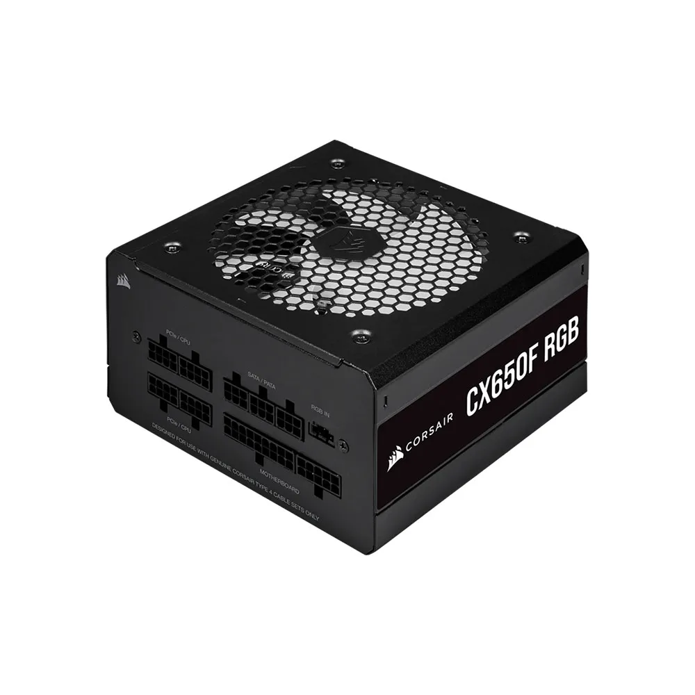 Corsair CX650F RGB, 650 Watt, 80 PLUS Bronze, Fully Modular, RGB, Low Noise Power Supply