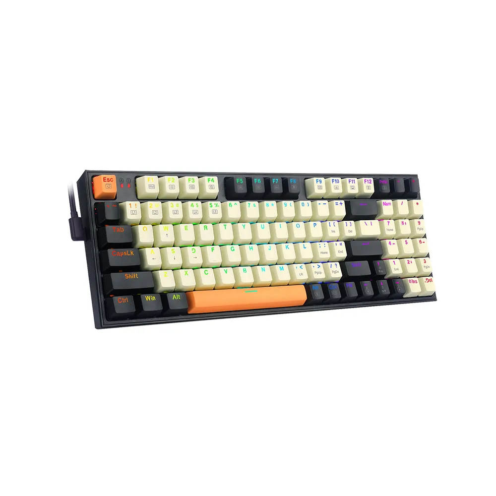 Redragon Kitava K636CLO-RGB Wired Mechanical Gaming Keyboard, RGB Backlit, 94 Keys, Programmable Macro Editing, Numeric Pad, Red Switches