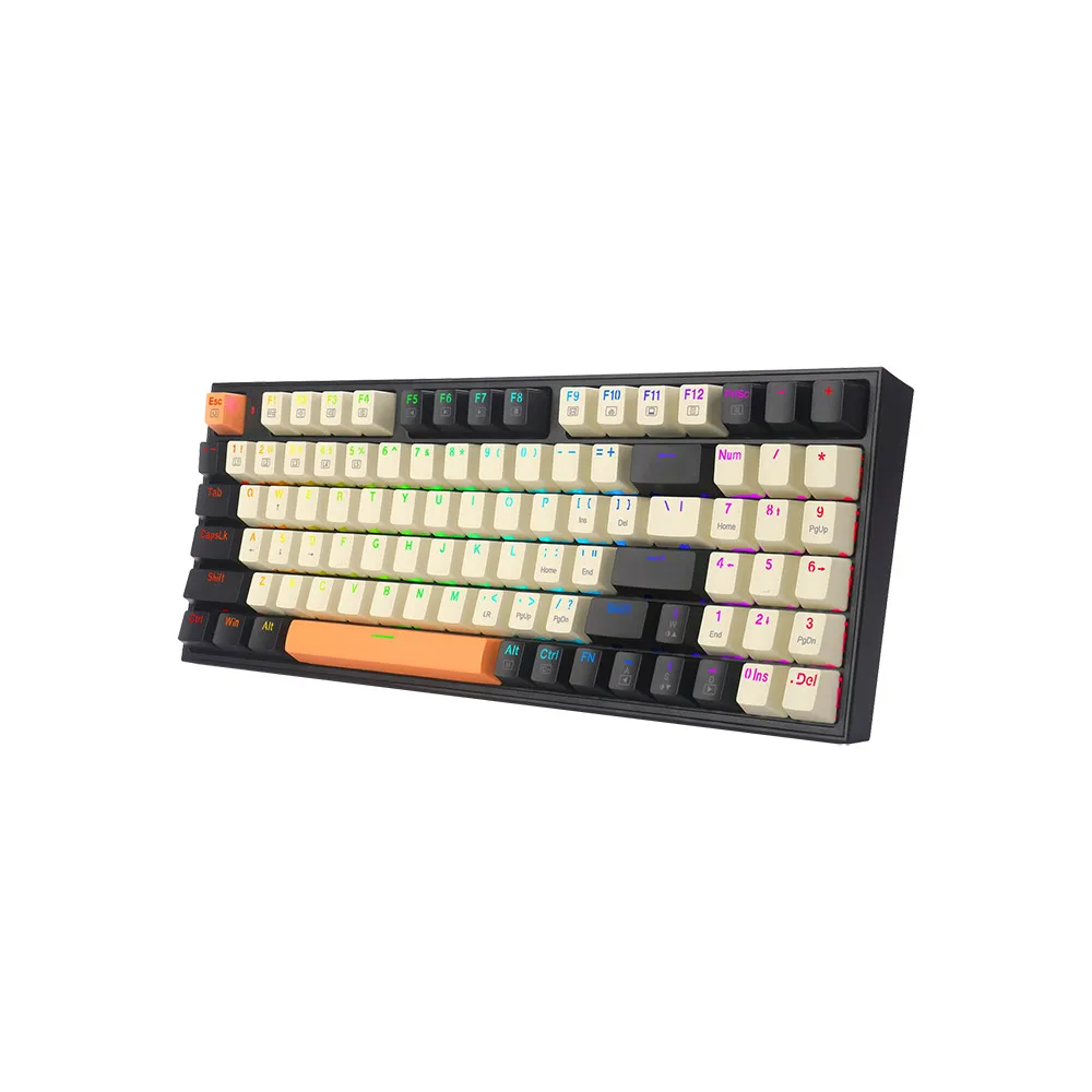 Redragon Kitava K636CLO-RGB Wired Mechanical Gaming Keyboard, RGB Backlit, 94 Keys, Programmable Macro Editing, Numeric Pad, Red Switches