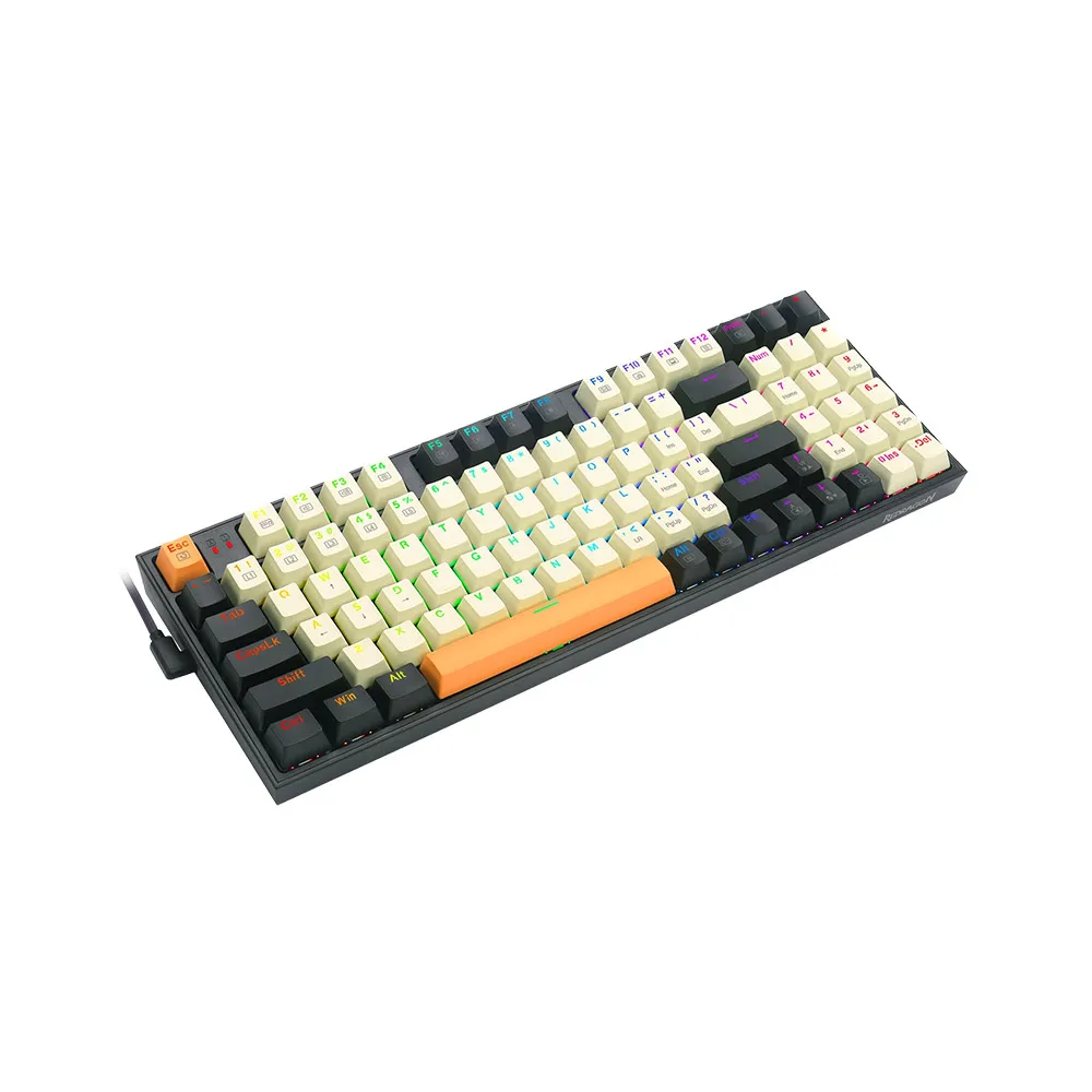 Redragon Kitava K636CLO-RGB Wired Mechanical Gaming Keyboard, RGB Backlit, 94 Keys, Programmable Macro Editing, Numeric Pad, Red Switches