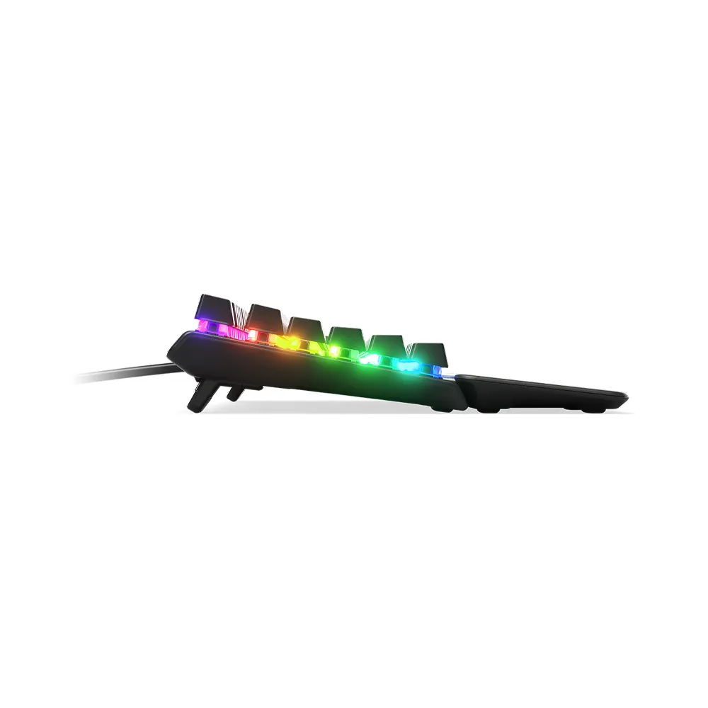 SteelSeries Apex 7 Wired TKL Compact Mechanical Gaming Keyboard, OLED Smart Display, USB, Linear and Quiet, RGB Backlit, Red Switch - Black