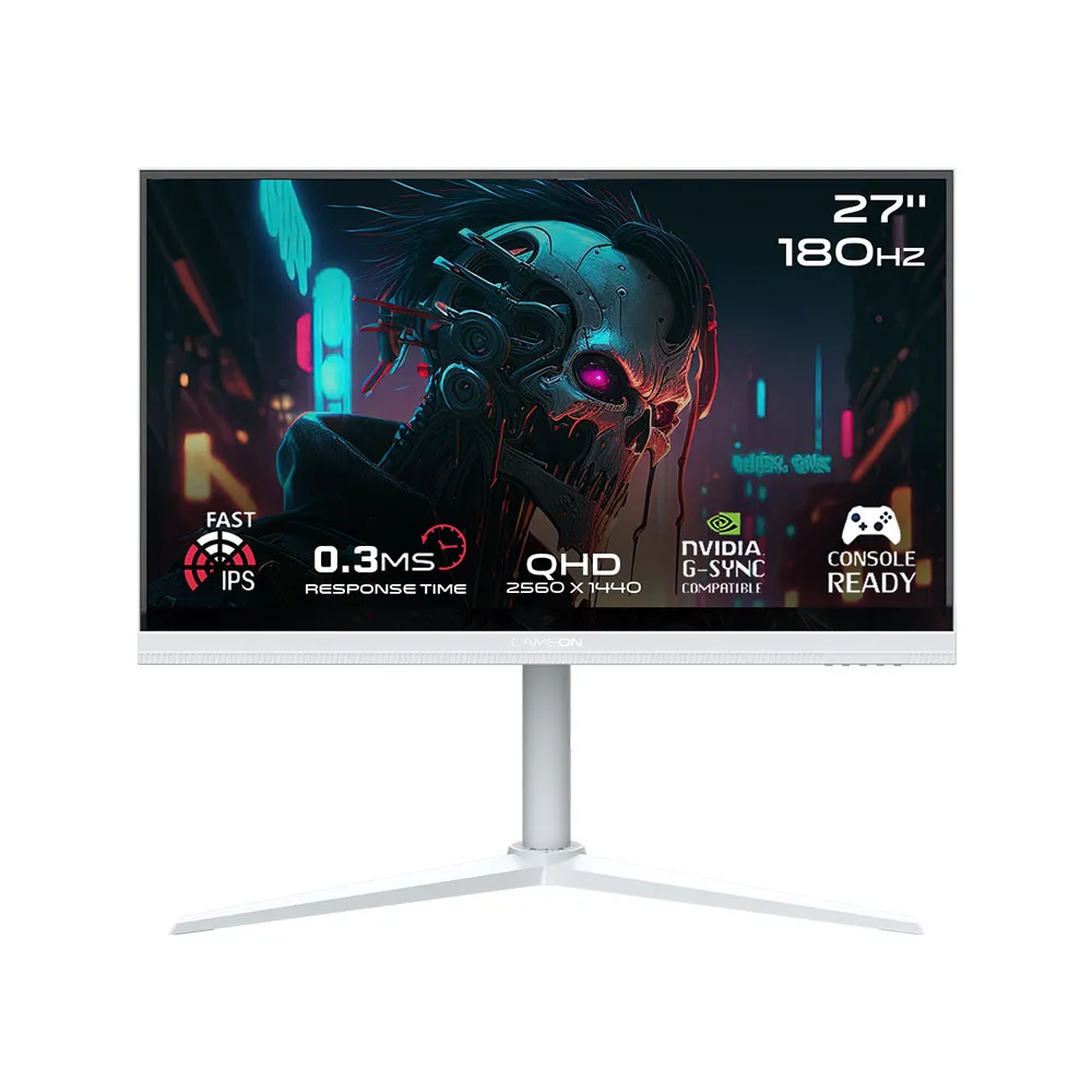 GAMEON GOAD27QHD180IPS Artic Pro Series 27" QHD, 180Hz, MPRT 0.3ms, HDMI 2.1, Fast IPS Gaming Monitor (Supports PS5) - White