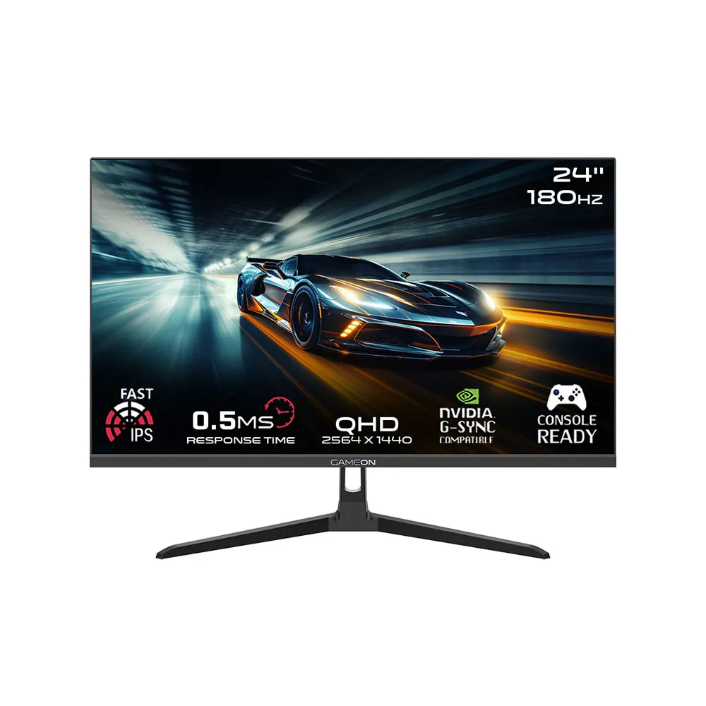 GAMEON GOAE24QHD180IPS Pro Series 23.8" QHD 180HZ, MPRT 0.5ms, HDMI 2.1, Fast IPS Gaming Monitor (Supports PS5) - Black