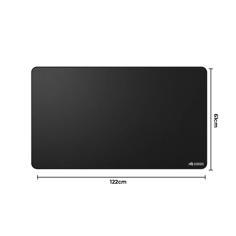Glorious GMP 2 Gaming Mouse Pad - XXXL - Splash-Resistant Mouse Pad, Ideal for All Gaming Sensors, Speed and Control, Durable Edges - 122cm x 61cm x 3mm - Black