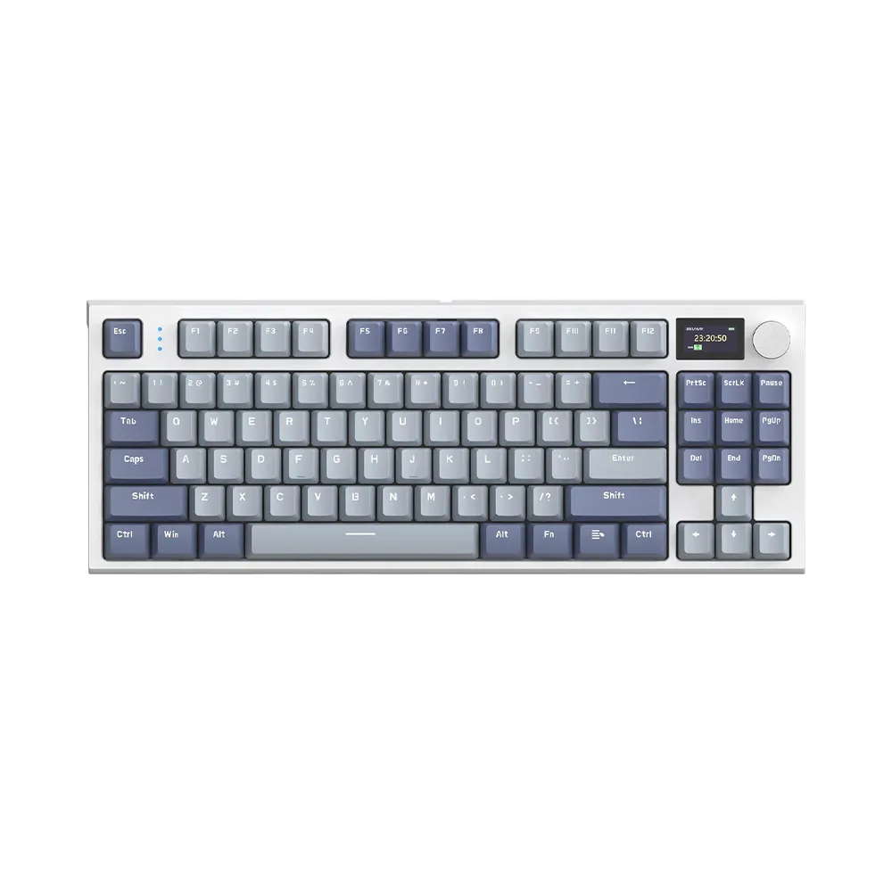 ATTACK SHARK K86 %75 Wireless Mechanical Keyboard, Whale Switch, Bluetooth 5.0 & 2.4G Wireless & Type-C - Gray and Blue