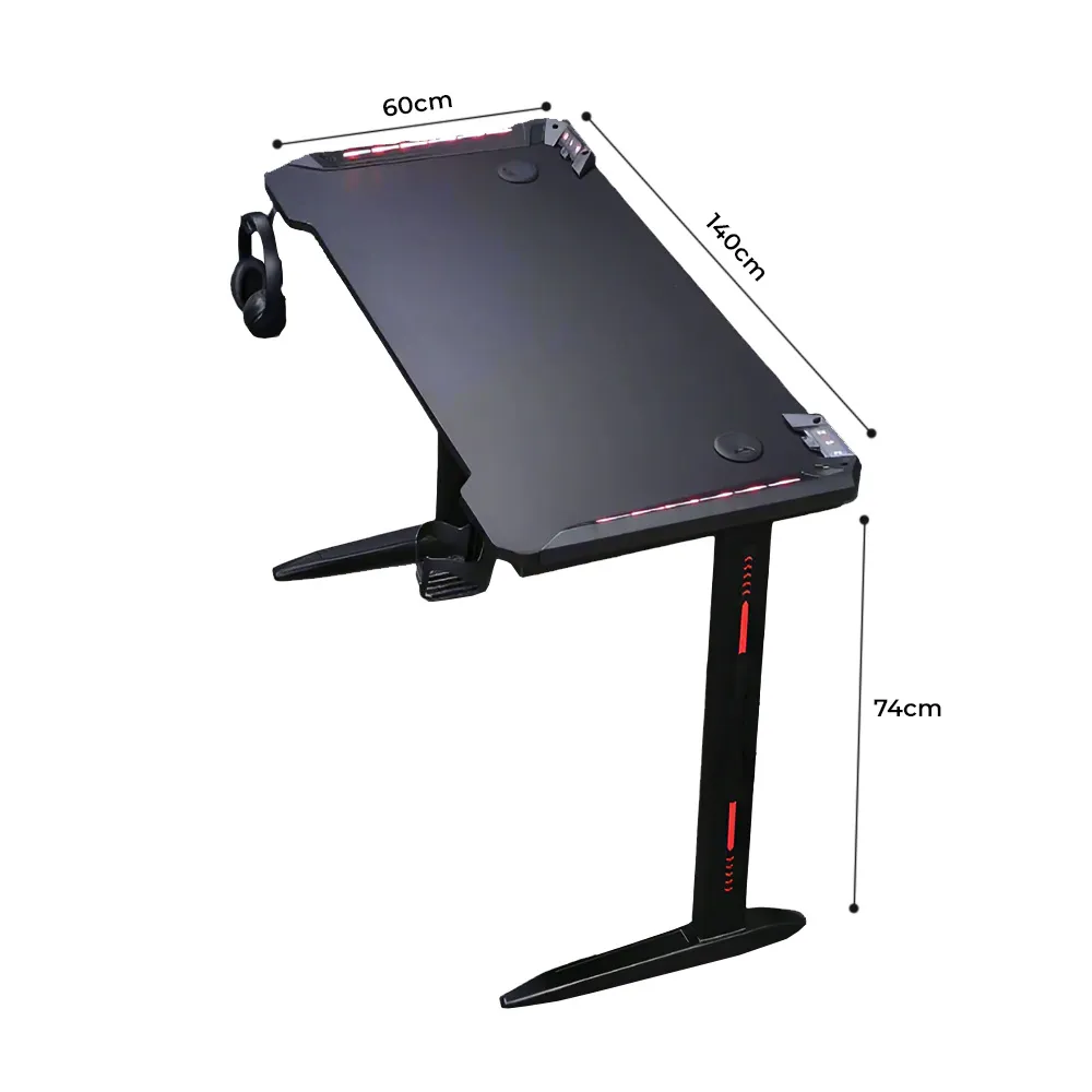 Gaming desk D2111 (140*60*74cm) - Black
