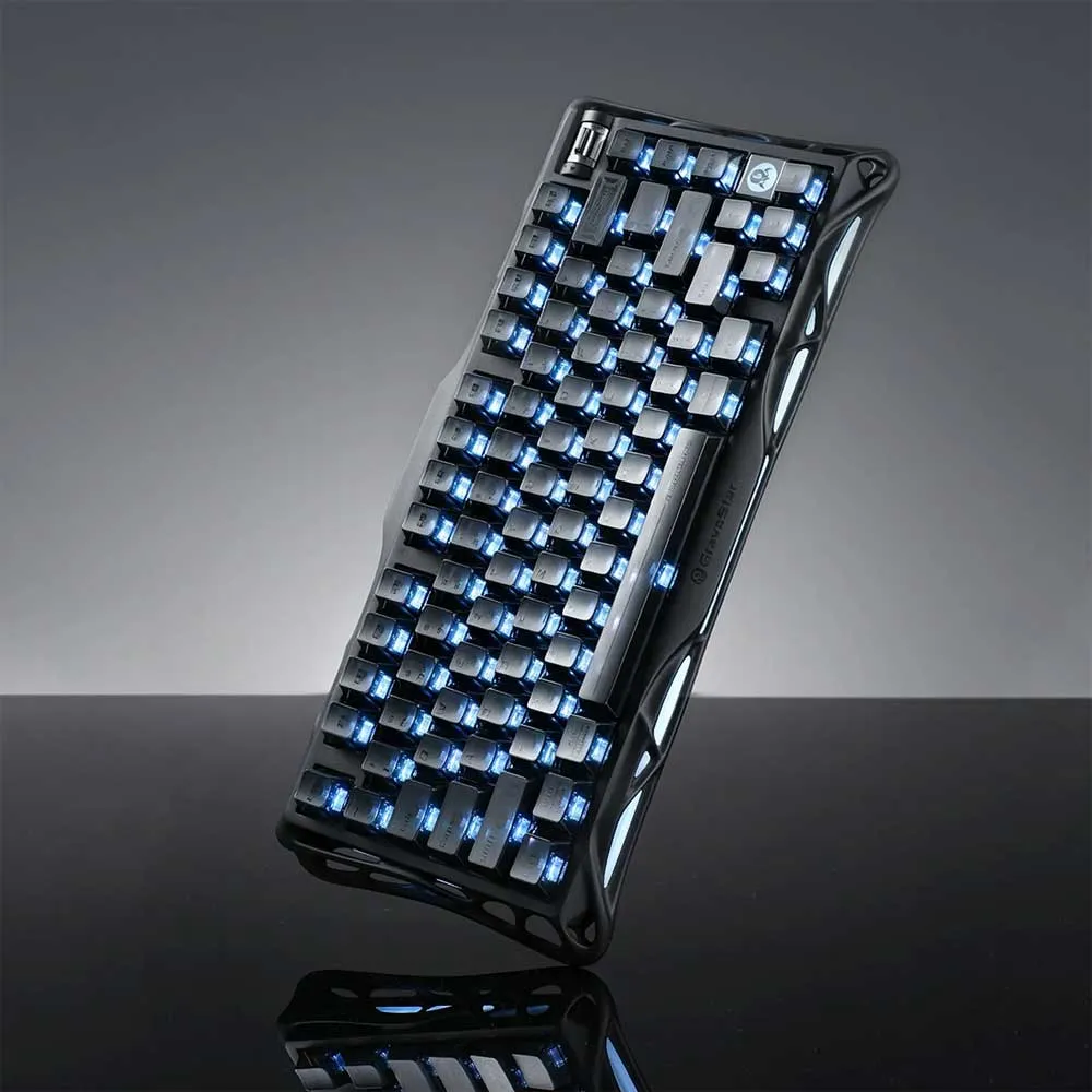 GravaStar Mercury K1, 75%, Wired/BT/2.4GHz, HS Linear Switches - Transparent Black