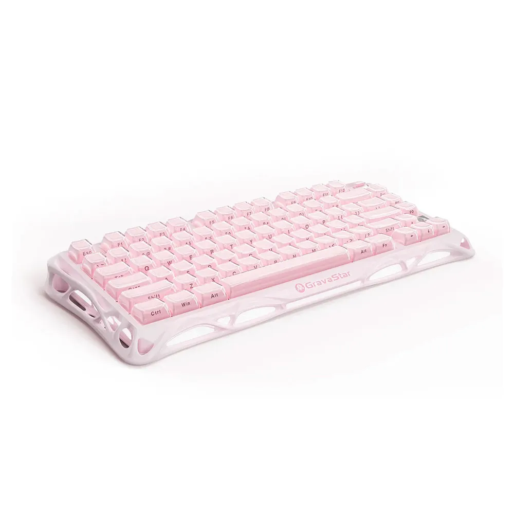 GravaStar Mercury K1 GSK1_P_PNK, 75%, Wired USB-C, 2.4, and BT, Custom Linear Switches - Sakura pink
