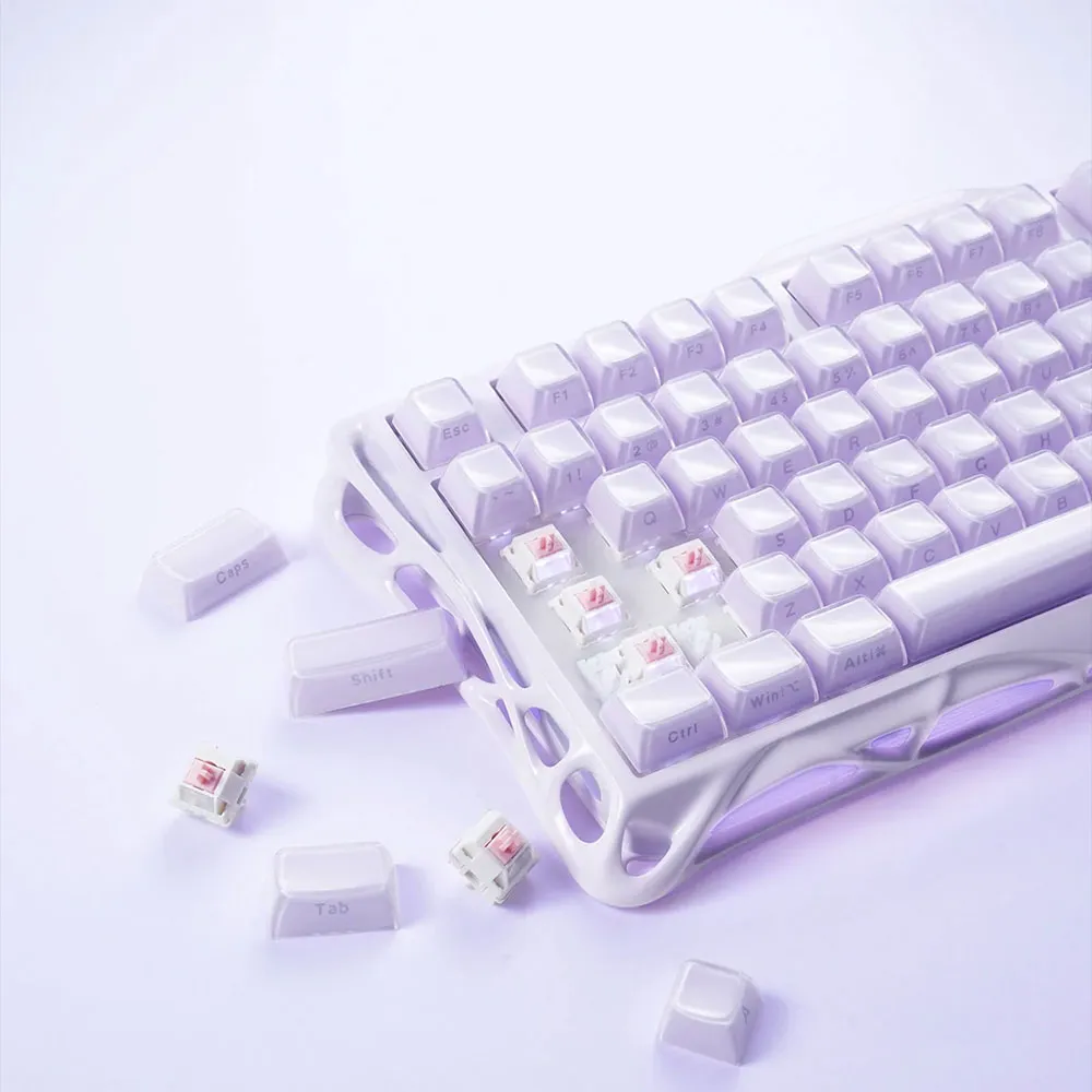 GravaStar Mercury K1 GSK1_PL , 75%, 2.4GHz/USB-C/BT 5.0, HS Linear Switches - Lavender Purple