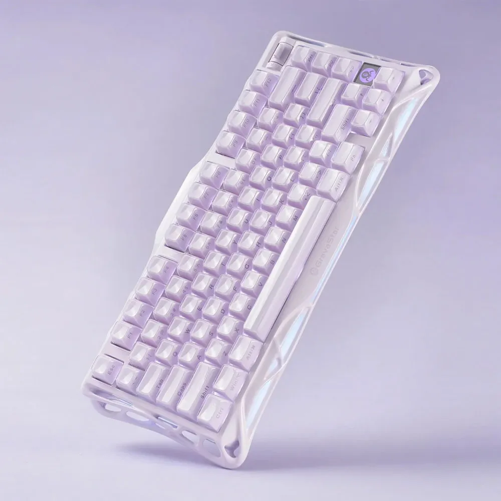 GravaStar Mercury K1 GSK1_PL , 75%, 2.4GHz/USB-C/BT 5.0, HS Linear Switches - Lavender Purple