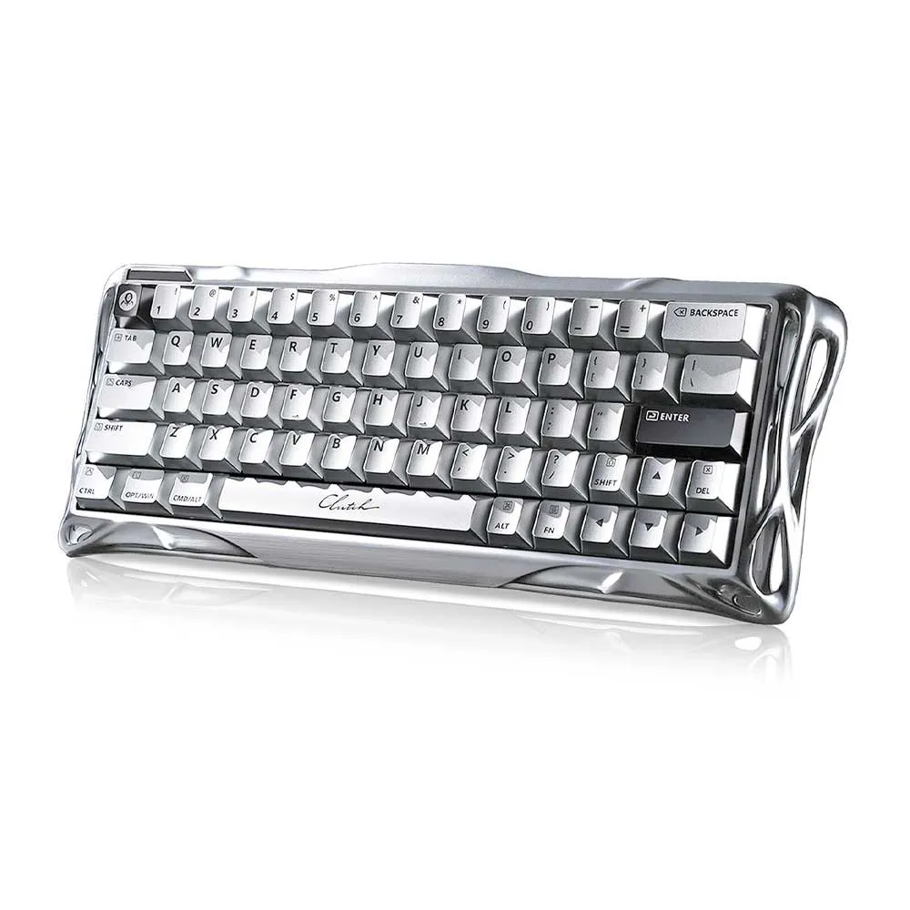 GravaStar Mercury V60 Pro GSV60PR0_XTAL_SLV, 60% PRO, Wired, Rapid Trigger - Silver Frost