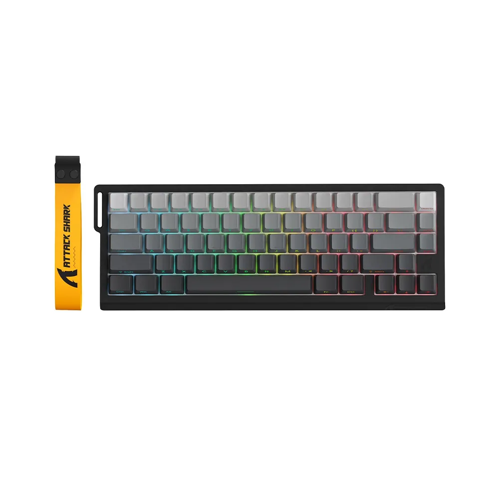 ATTACK SHARK X68 PRO HE Wireless Rapid Trigger, Adjustable Actuation,8K Polling Rate,Hall Effect Magnetic Switch,Hot-Swap,RGB Backlit - Moonlit Night