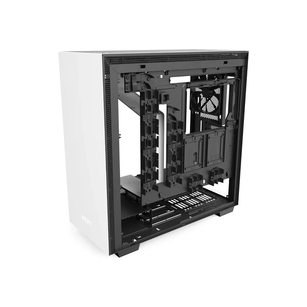 NZXT H710 - ATX Mid Tower PC Gaming Case, Front I/O USB Type-C Port, Cable Management System, Water-Cooling Ready - White/Black