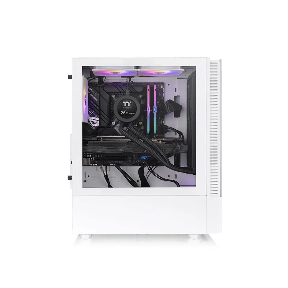 Thermaltake View Series View 200 TG ARGB White SPCC Mid-Tower Computer Cases 3