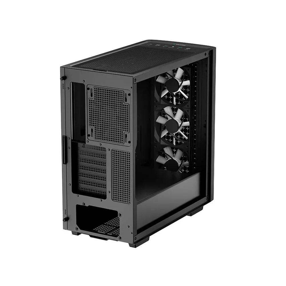 DeepCool CK560 PC Case ATX High-Airflow Front Panel with 3pcs 120mm ARGB Fans Mid-Tower Gaming Case Tempered Glass - Black