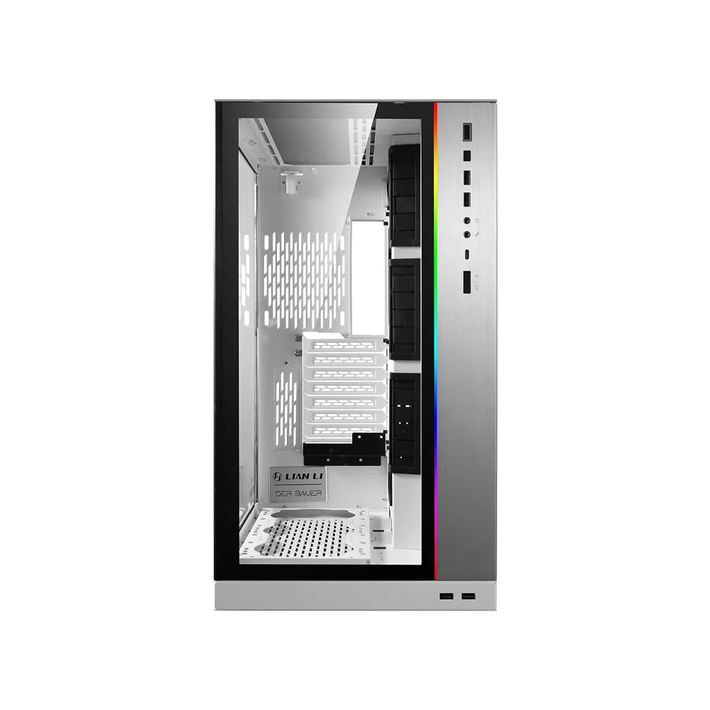 Lian Li O11 Dynamic XL Rog Certified, ATX Full Tower Gaming Computer Case - Silver