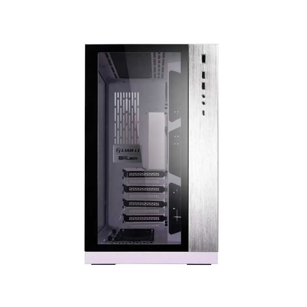 Lian Li O11 Dynamic Midi Tower, Tempered Glass (White) + Lian Li UNI Fan SL120 V2 RGB 2*Triple Pack (White)