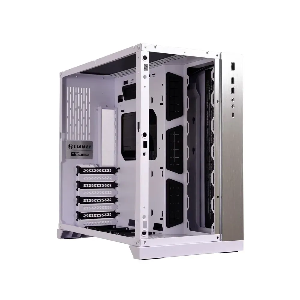 Lian Li O11 Dynamic Midi Tower, Tempered Glass (White) + Lian Li UNI Fan SL120 V2 RGB 2*Triple Pack (White)