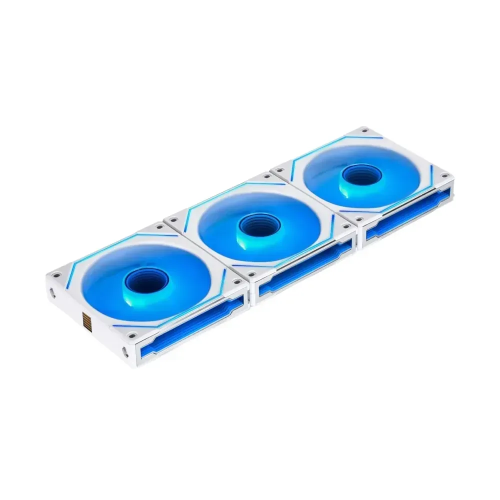 Lian Li O11 Dynamic Midi Tower, Tempered Glass (White) + Lian Li UNI FAN SL-INFINITY 120 RGB 2*Triple Pack (White)