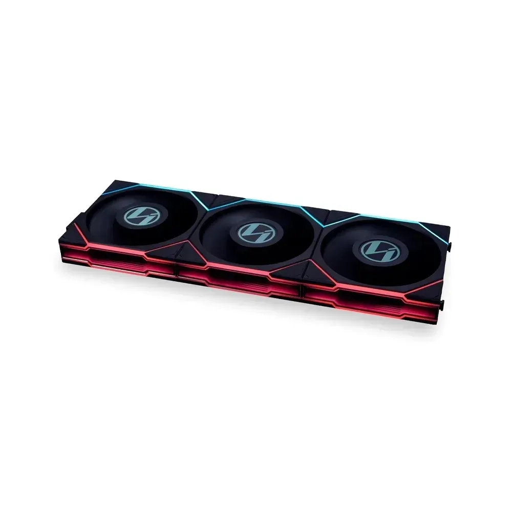 Lian Li O11D XL ROG Certified, Full Tower (Black) + Lian Li UNI Fan TL LCD 120 - 2*Triple Pack - ARGB Fan -FDB Bearing- Daisy-Chain Style - Dual Zone Lighting Effects (Black)