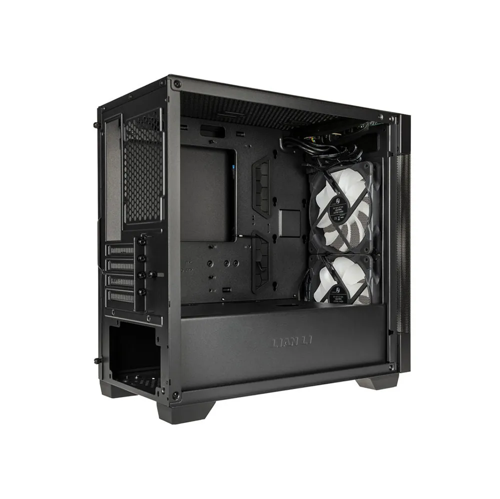 Lian Li LANCOOL 205M Mesh RGB Gaming PC Case, Micro-ATX, Tempered Glass, Mesh Front Panel, 140mm Fans - Black