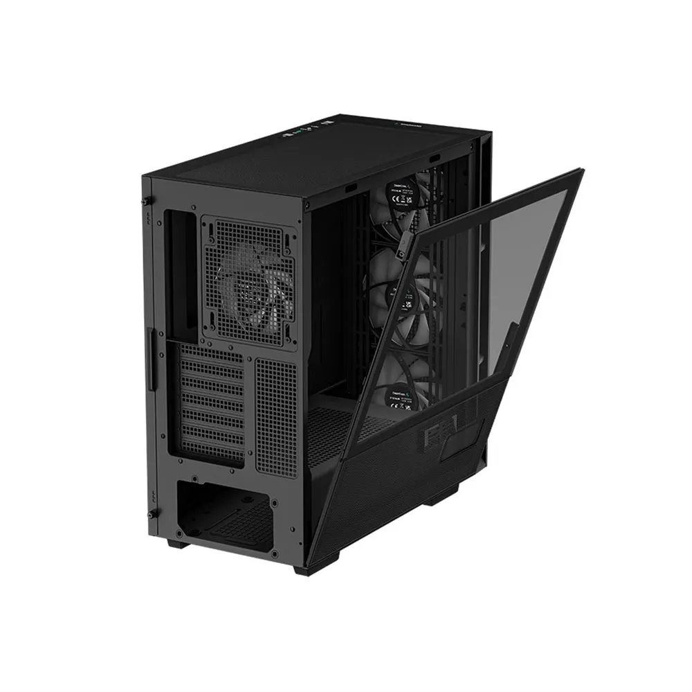 DeepCool CH560 ATX PC Case High-Airflow 140mm PWM ARGB Fans Front Panel Mid-Tower Chassis Hybrid Mesh/Tempered Glass Side Panel 360mm Radiator Top/Front Support Gaming Case USB 3.0 Type-C I/O Panel - Black