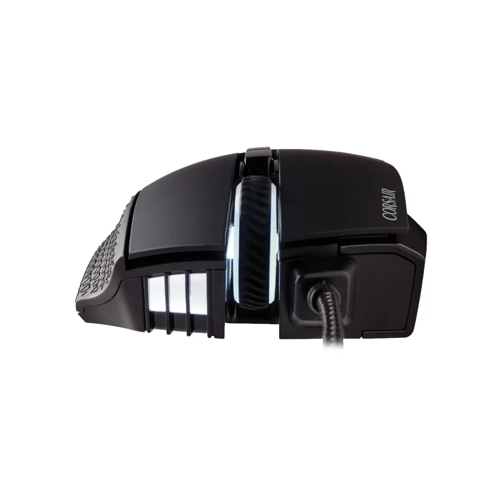 Corsair Scimitar Pro RGB, Wired Gaming Mouse, 16,000 DPI Optical Sensor, 12 Programmable Side Buttons - Black