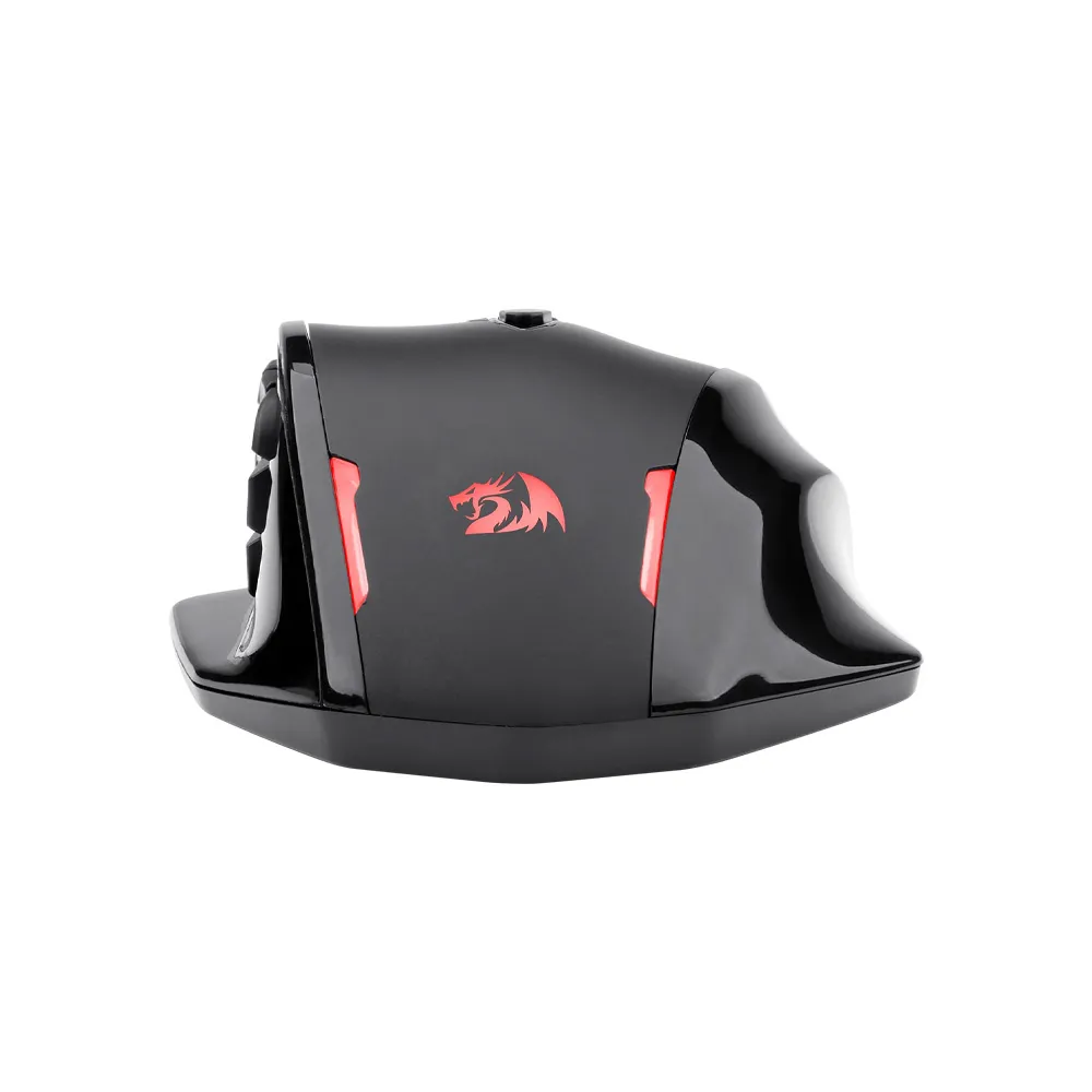 Redragon M913 Impact Elite Wireless Gaming Mouse, 16000 DPI Wired/Wireless RGB Gamer Mouse with 16 Programmable Buttons, 45 Hr Battery and Pro Optical Sensor, 12 Side Buttons MMO Mouse - Black