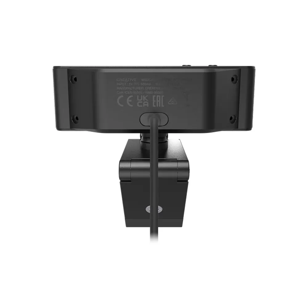 Creative Live! Cam Sync 4K UHD USB Webcam, Up to 40 FPS, 95° Wide-Angle Lens, Privacy Lens, Built-in Mics, Plug & Play for PC and Mac