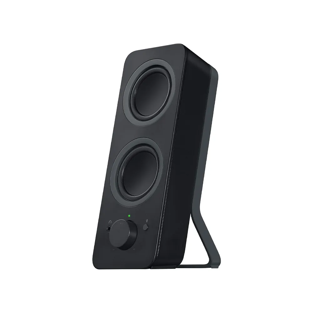 Logitech Z207 Wireless Bluetooth PC Speakers, 3.5mm Audio Input, Headphone Jack, Multi Device, Computer/TV/Smartphone/Tablet, EU Plug only - Black