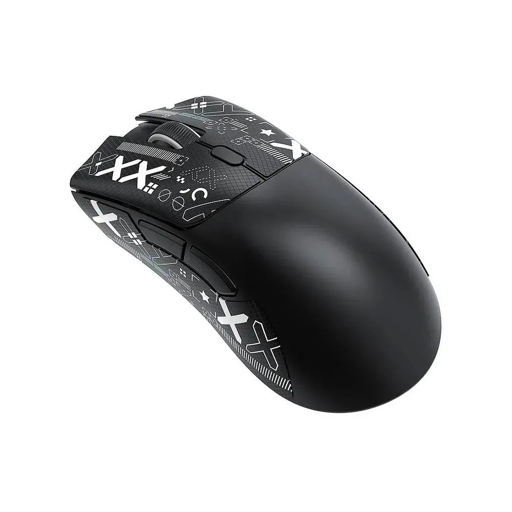 ATTACK SHARK R1 Wireless Gaming Mouse with Tape,Tri-Mode Connection (2.4G/Wired/BT5.2),55g Lightweight,18K DPI, 20 Million Key Life - Black