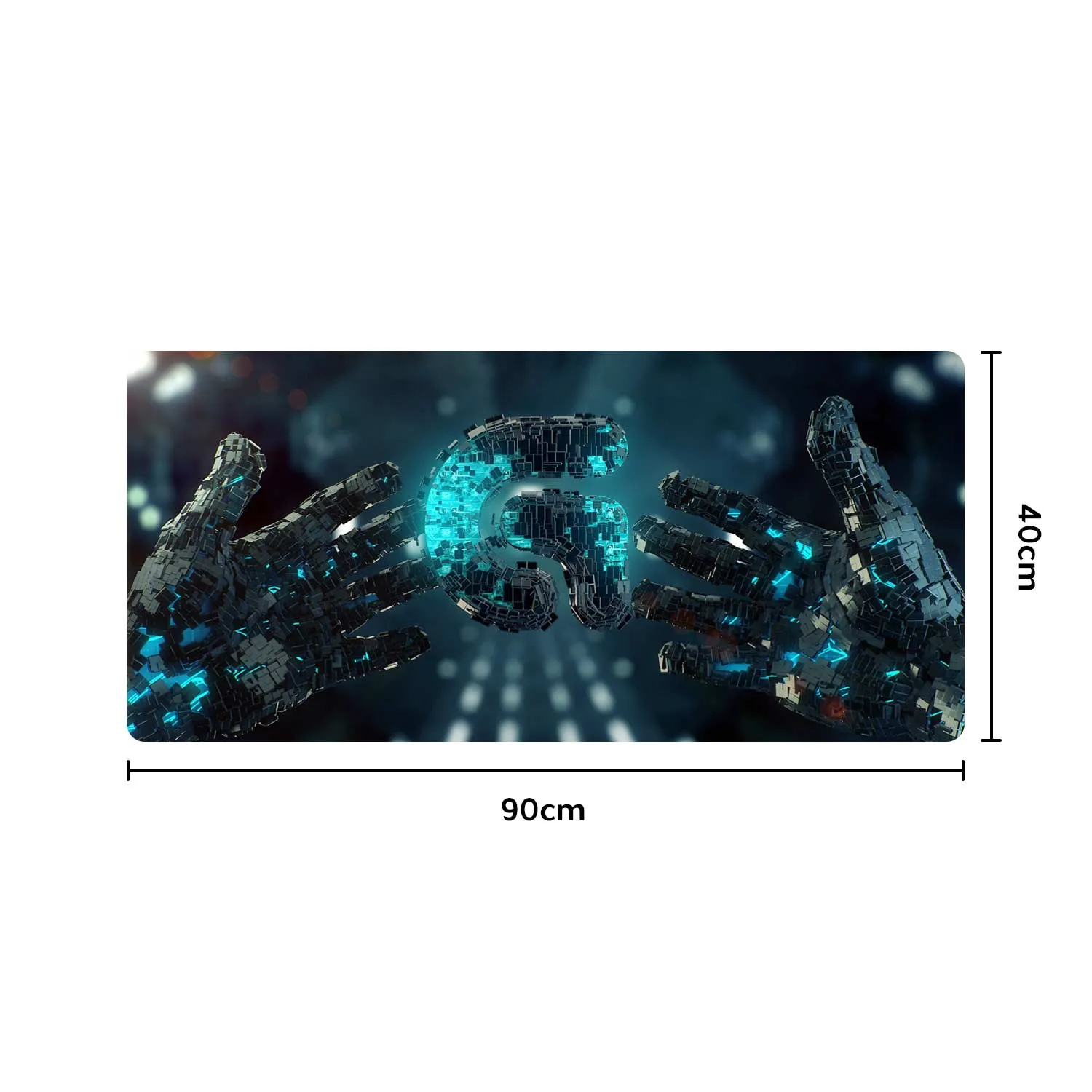 Gaming Mouse Pad, 90X40cm Large Computer Mouse Mat with Logitech Logo, for Desktop, Non-slip Rubber Base Water Resistant Stitched Edge