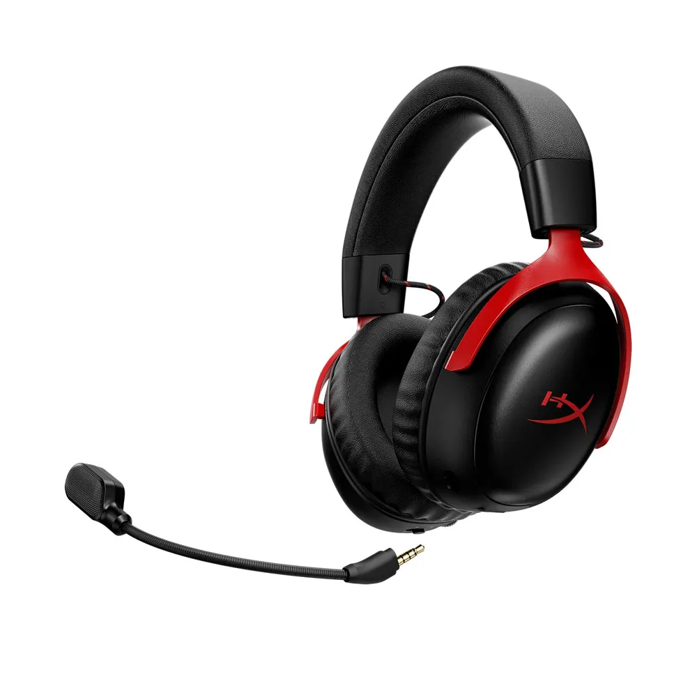 HyperX Cloud III S 2.4GHz, Bluetooth, Battery Life up to 120 Hours 2.4GHz / 200 Hours Bluetooth, 53mm Angled Drivers, Detachable Mic – Black