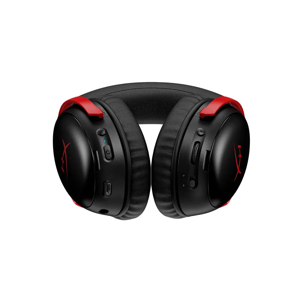 HyperX Cloud III S 2.4GHz, Bluetooth, Battery Life up to 120 Hours 2.4GHz / 200 Hours Bluetooth, 53mm Angled Drivers, Detachable Mic – Black