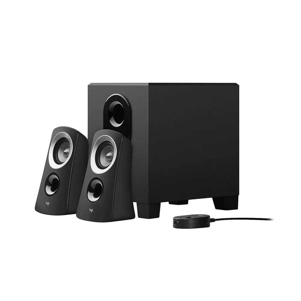 Logitech Z313 2.1 Multimedia Speaker System with Subwoofer, 3.5mm Inputs, PC/PS4/Xbox/TV/Smartphone/Tablet/Music Player - Black