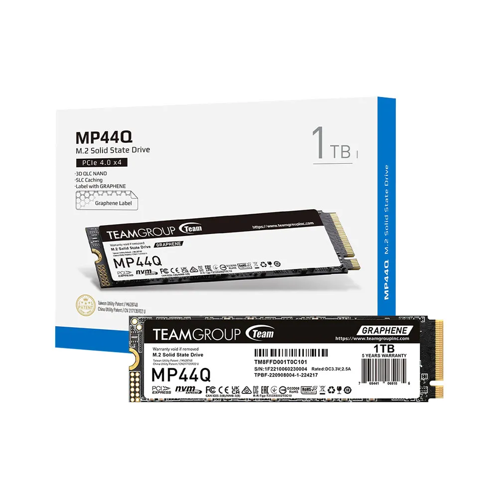 TEAMGROUP MP44Q 1TB (7,400 MB/s R) (6,500 MB/s W) SSD NVMe