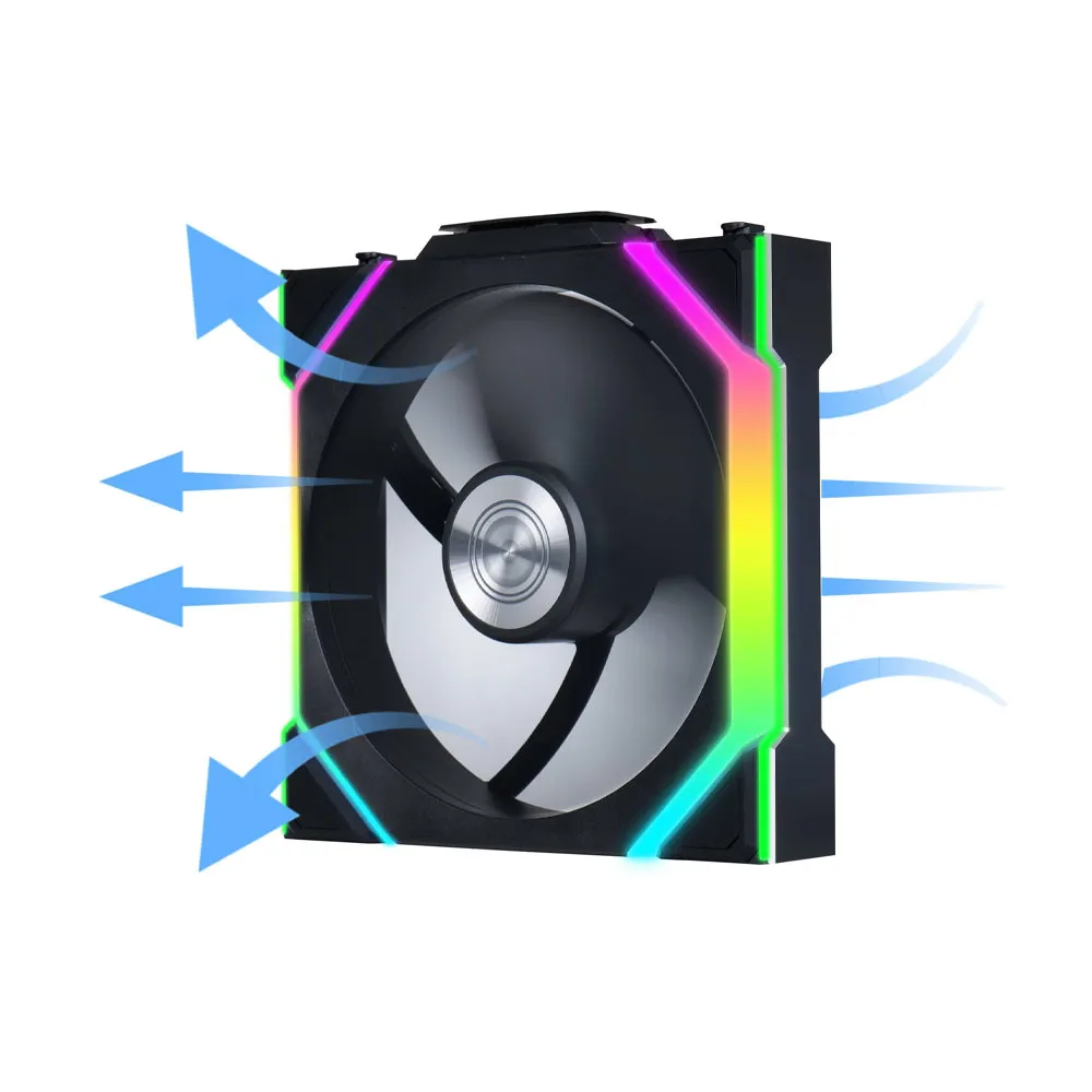 Lian Li UNI FAN SL Wireless 120 - Single Fan- Reverse Blade - Black