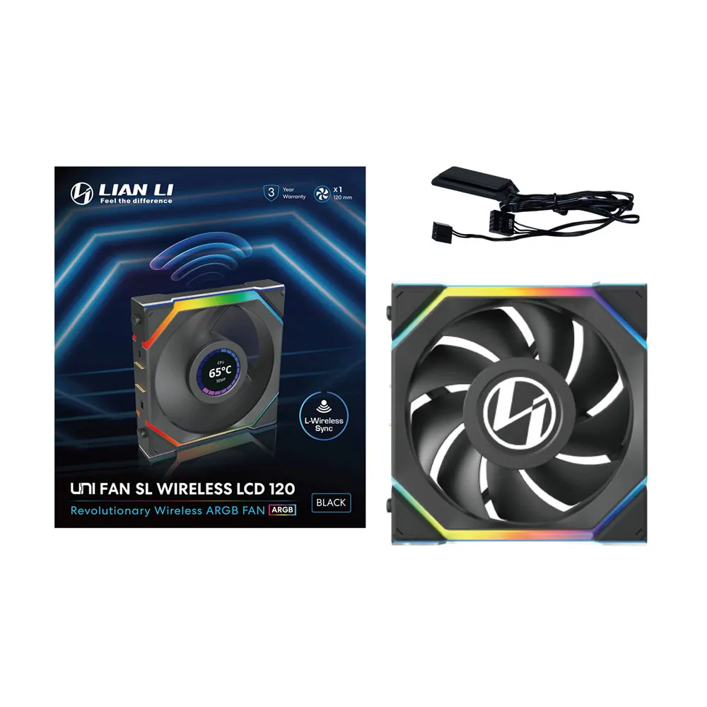 Lian Li UNI FAN SL Wireless 120 - Single Fan-Forward - Black