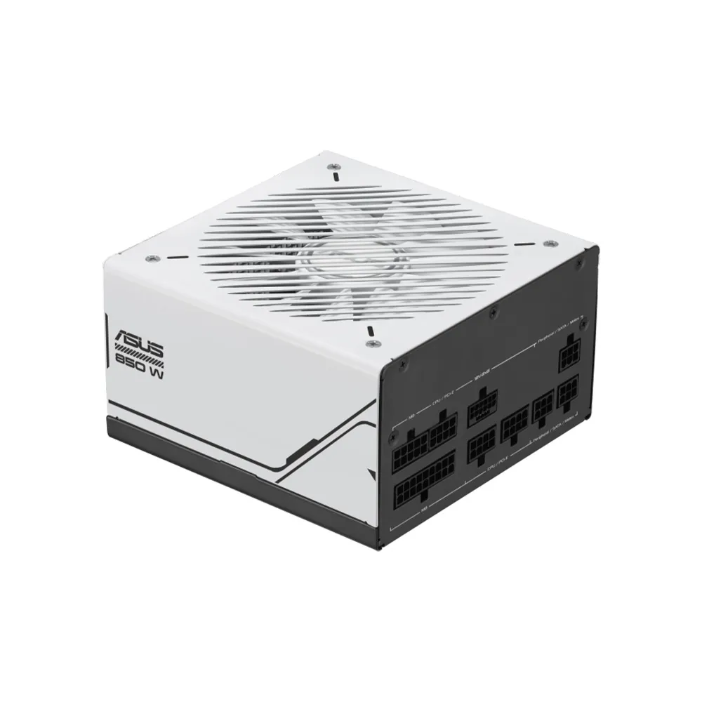 ASUS Prime 850W Gold 850 Watt, ATX 3.0 Compatible, Fully Modular Power Supply, 80+ Gold Certified, Dual Ball Bearings - White
