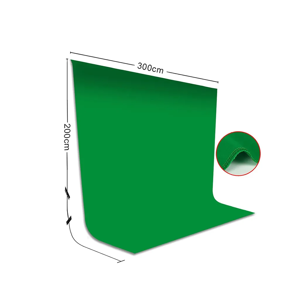 Green Screen Background 2x3m, Cotton Polyester Blended Fabric, Easy to Use, Wide Compatibility, for Photography, Video Production, Live Streaming, and Photo Editing