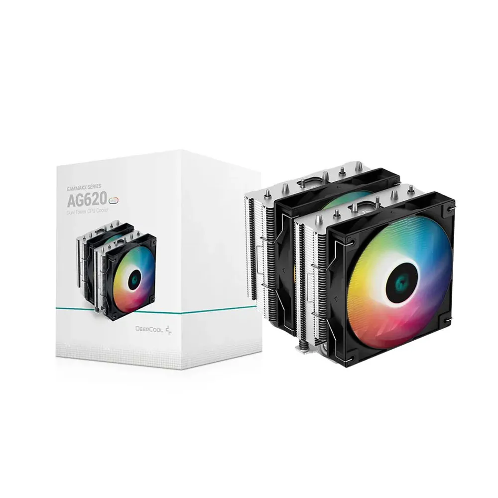 DeepCool AG620 ARGB Dual Tower CPU Cooler - Black