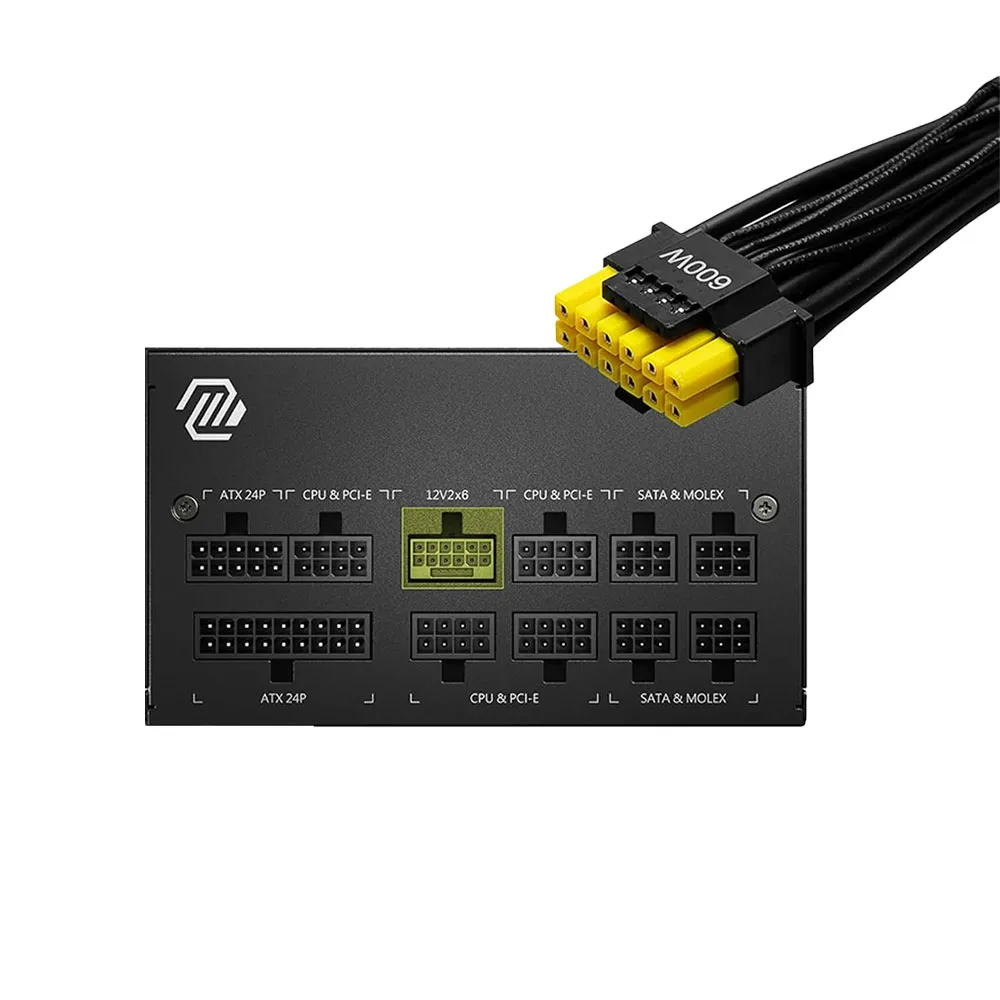 MSI MAG A850GL PCIE5 850W Modular Power Supply, Intel ATX12V 3.0, 120mm Cooling Fan, 80 Plus Gold