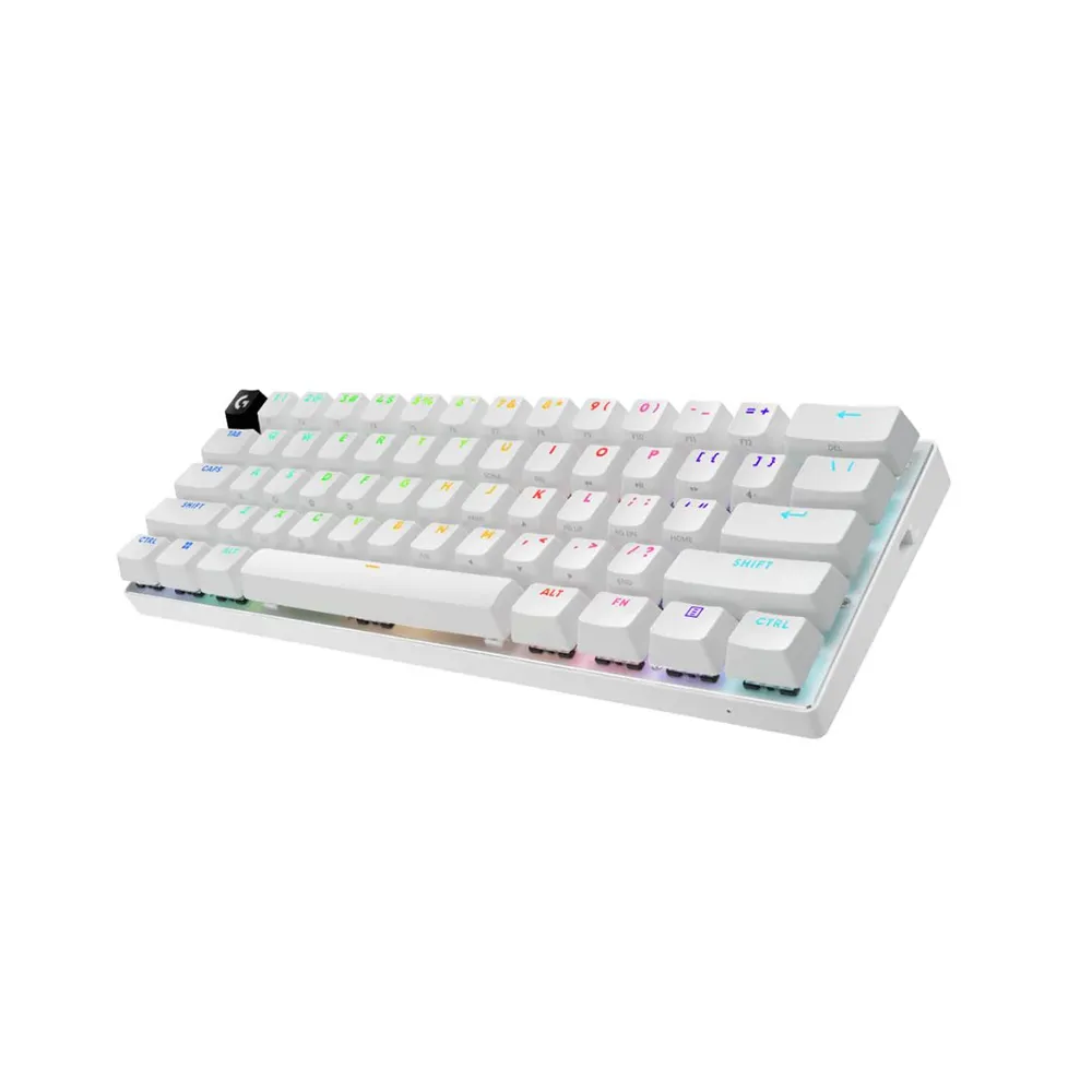 Logitech G PRO X 60 Lightspeed Wireless Gaming Keyboard, 61 Keys, TKL 60% Mechanical Keyboard, LIGHTSYNC RGB, GX Optical Tactile Switches - White
