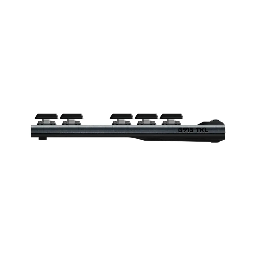 Logitech G915 TKL Tenkeyless Lightspeed Wireless RGB Mechanical Gaming Keyboard, Lightsync RGB, 40hrs Battery, Advanced Wireless and Bluetooth Support, Clicky - Black
