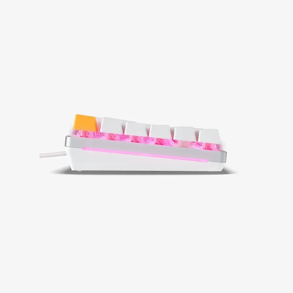 Glorious GMMK 2 Full Size Pre-Built Edition 96% RGB Gaming Keyboard, Hot Swappable Mechanical Keyboard, Linear Switches, Wired - White